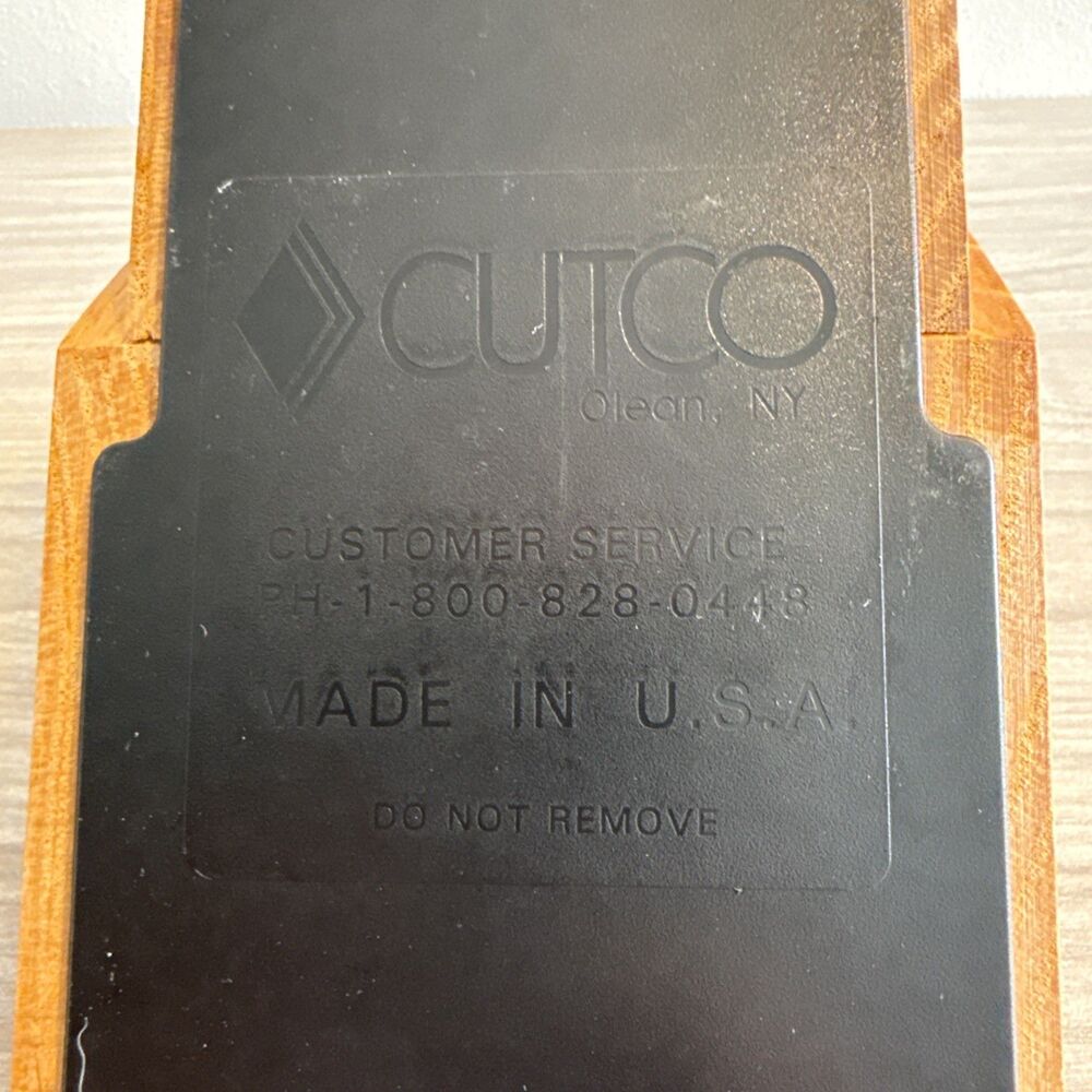 Cutco‎ 10 Slot Knife Block Honey Oak Holds 9 Knives + Sharpener Hole Made in USA - Picture 8 of 8